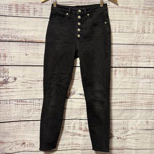 LUCKY BRAND Bridgette High Rise Button Fly Skinny Jeans in Magnetic Wash